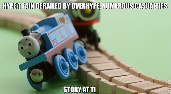 hype train derailed meme